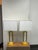 Postmodern Restoration Hardware Clarke Gilt Gold Table Lamps, Pair For Sale - Image 3 of 12