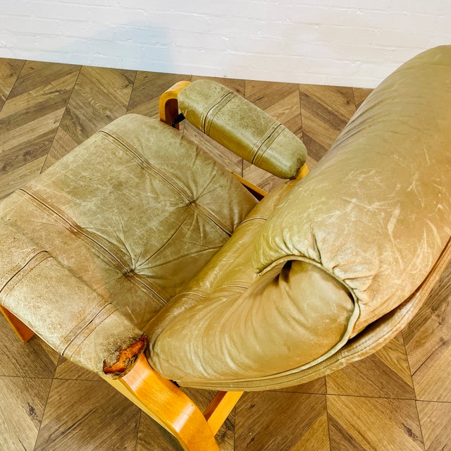 Mid-Century Leather Lounge Chair by Skoghaug, 1970s For Sale - Image 14 of 18