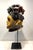 Large Wood Sculpture Yoruba Gẹ̀lẹ̀dẹ́ Helmet Mask on Display Stand For Sale - Image 12 of 16