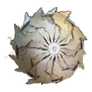 Vintage Metal Ceiling Light Fixture For Sale