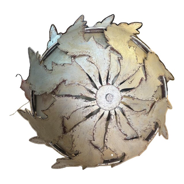 Vintage Metal Ceiling Light Fixture For Sale