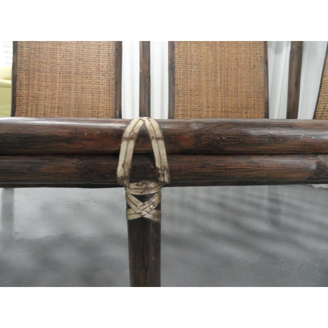 Brown 1980s Vintage McGuire Settee For Sale - Image 8 of 9