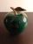 1980s Solid Marble Green Apple Paper Weight For Sale - Image 4 of 5