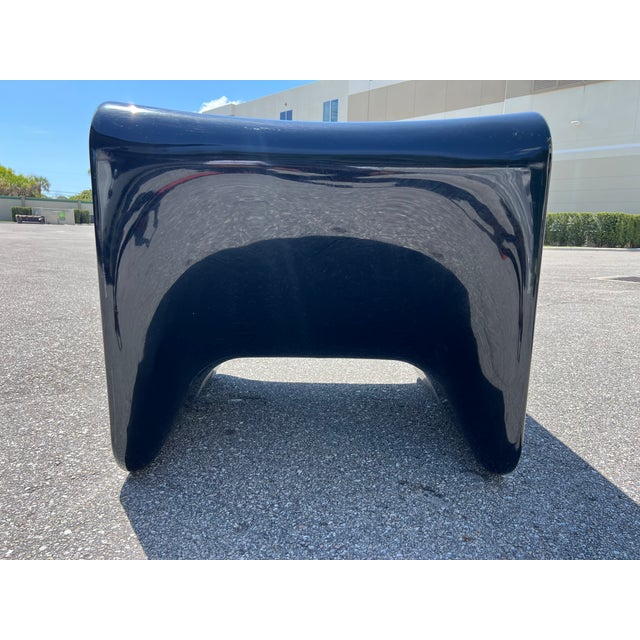 Robert Kuo Desalto Toga Chair in Black Lacquered Resin 1960s Italy Signed Desalto For Sale - Image 4 of 13