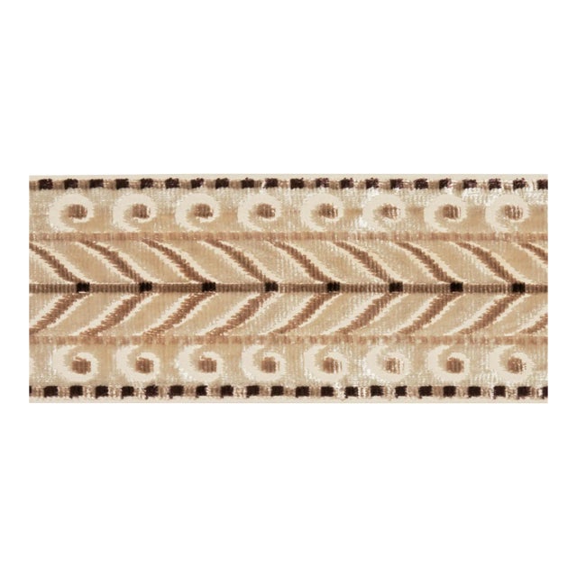 SAMPLE - Schumacher Marion Velvet Tape In Champagne For Sale