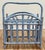 Vintage Periwinkle Blue Rattan Magazine Rack For Sale - Image 9 of 12