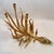 Chinoiserie Vintage Italian Style Hand Gilt Tole 3-Arm Candelabra - Newly Painted For Sale - Image 3 of 11