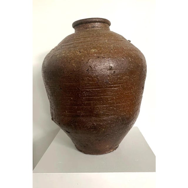Large Japanese Antique Shigaraki Tsubo Jar For Sale - Image 12 of 13
