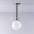 French Tabac Opal Glass Pendant Lamp, 1950s For Sale - Image 3 of 11