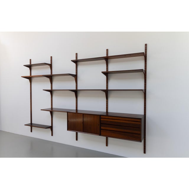 Brown Vintage Danish Pau Ferro Modular Wall Unit by Poul Cadovius for Cado, 1960s For Sale - Image 8 of 18