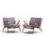 Mid-Century Modern Poul Jensen for Selig Mid Century Walnut Z Lounge Chairs - Pair For Sale - Image 3 of 13