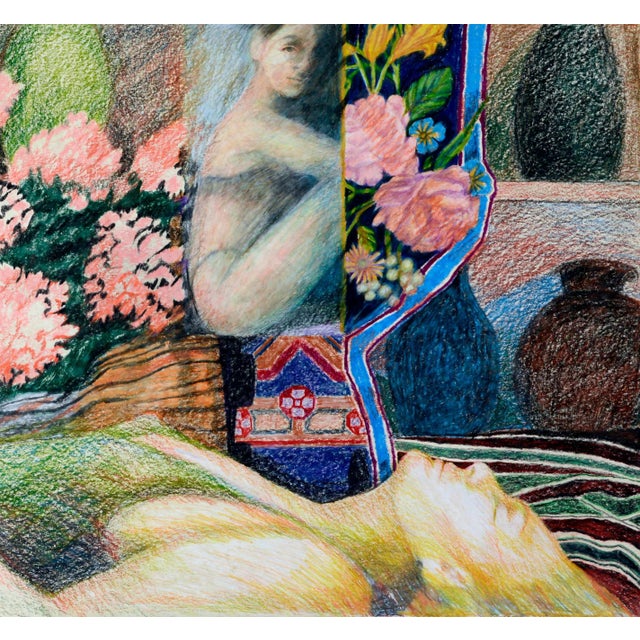 Two figurative females by Noel Howard (American, 20th Century). Unsigned and unframed. Noel studied Fine Art at Scripps...