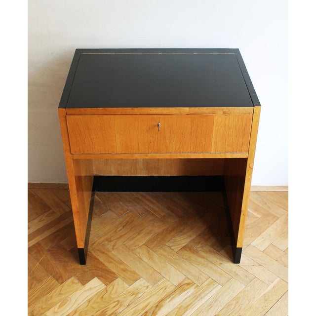 1950s Modernist Dressing Table with Hidden Adjustable Mirror, 1950s For Sale - Image 5 of 18