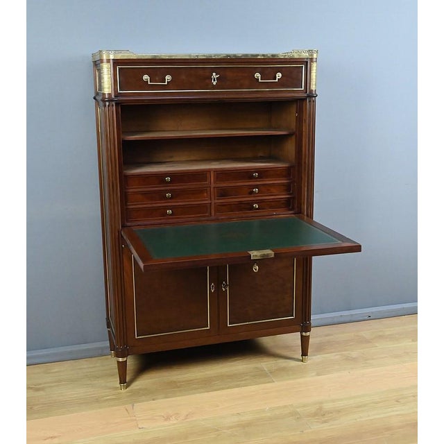 Louis XVI Mahogany Secretary, Late 18th Century For Sale - Image 12 of 18