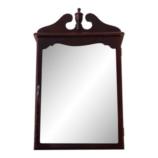 20th Century Small Mahogany Wall Vitrine Curio For Sale