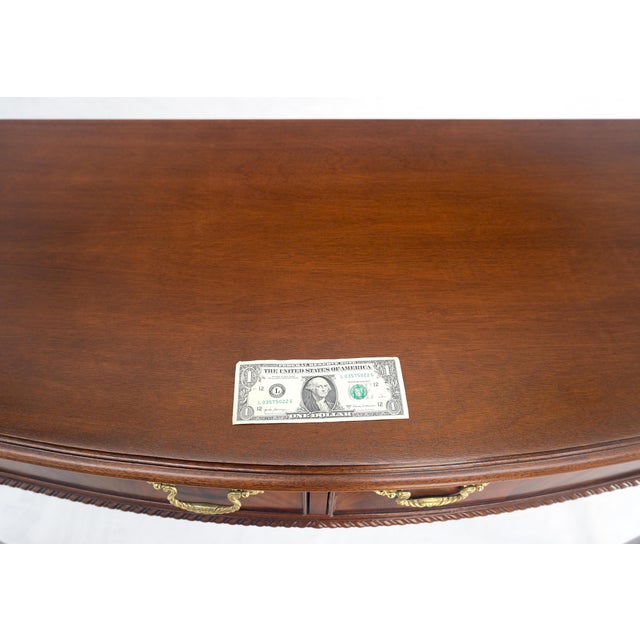 Wood Council Flame Mahogany Two Drawers Console Table Server MINT For Sale - Image 7 of 17