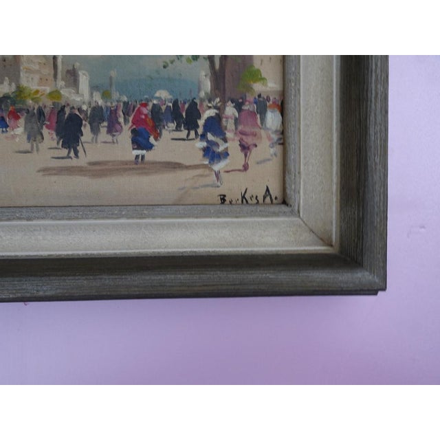 Antal Berkes, Impressionist Scenes, 1890s-1910s, Oil on Canvases, Set of 2 For Sale - Image 10 of 17