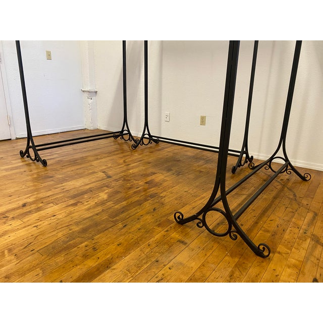 Custom Hand-Forged Wrought Iron Garment Racks - Set of 3 | Chairish