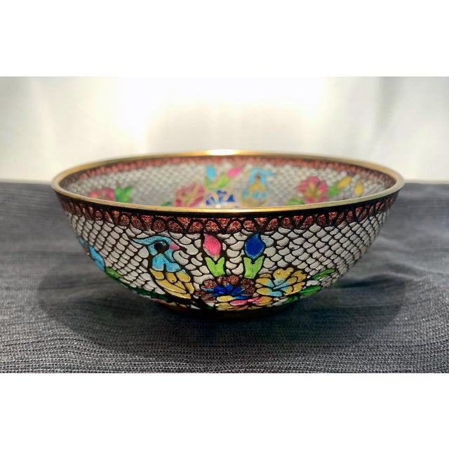 Chinese Plique-a-Jour Bowl For Sale - Image 4 of 8