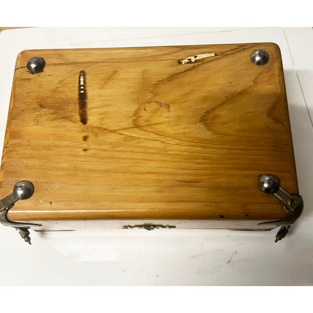 Wood Vintage Decorative Wooden Box For Sale - Image 7 of 10