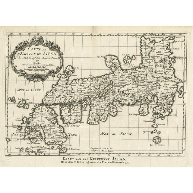Antique Map of the Empire of Japan, 1752 For Sale - Image 6 of 6