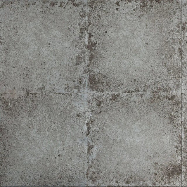 Zoffany Lustre Tile Wallpaper in Pewter For Sale
