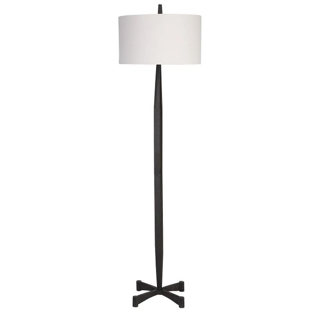 Inspired By Classic Metalwork Designs, This Floor Lamp Features A Tapered Base And An Industrial Inspired Foot Finished In...