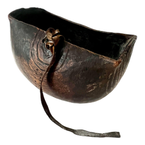 African Tribal Art Hand-carved Wood Bowl with Unique Designed Characteristics