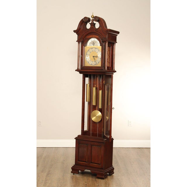 1970s Ridgeway Georgian Style Grandfather Clock For Sale - Image 4 of 12