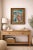 "Wish You Were Here", painting of a young woman, Positano, Italy in the background. Oil painting on canvas, vintage wood...