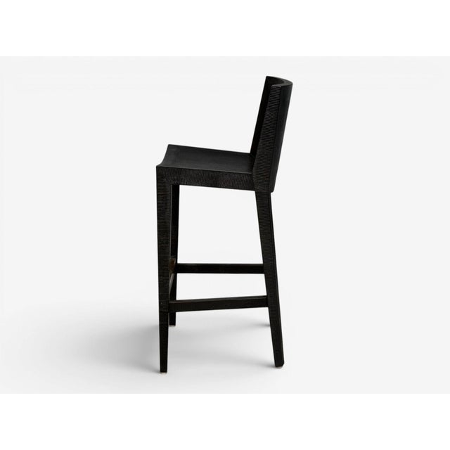 Karl Springer, JMF Barstools, Embossed Lizard Leather, Brass, Usa, 1986 For Sale - Image 11 of 12