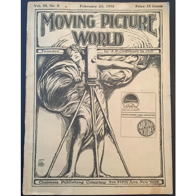 Excellent vintage movie magazine featuring stories on upcoming 'pictures', developments in the field of movie-making,...