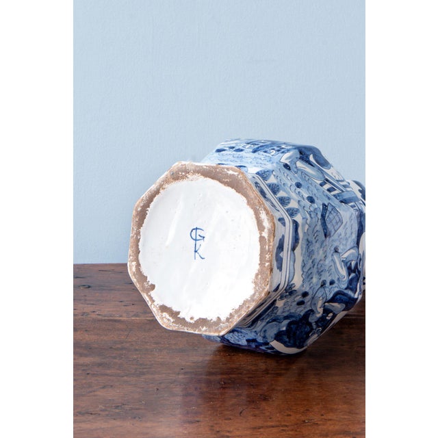 19th Century Dutch Double Gourd Chinoiserie Vase Lamp For Sale - Image 10 of 12