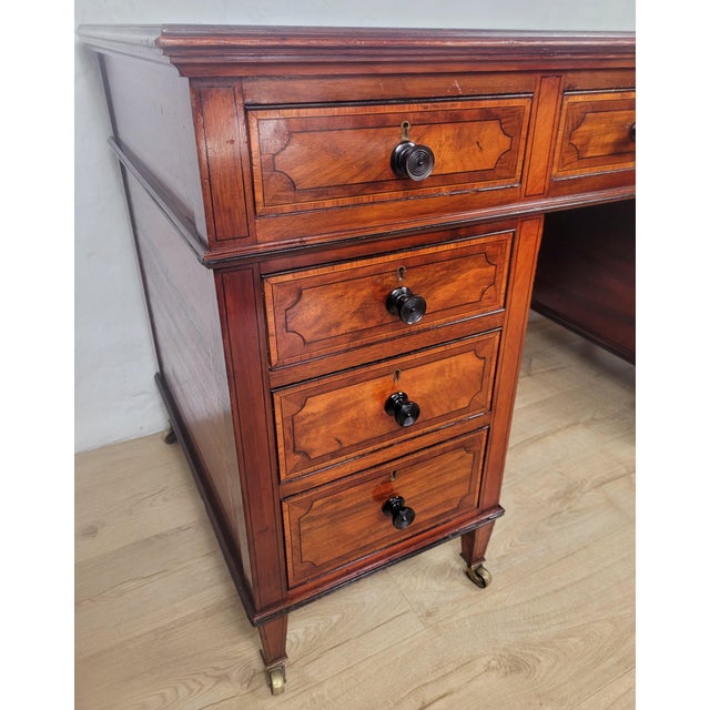 Wood Antique Victorian Writing Desk from Maple & Co, 1890 For Sale - Image 7 of 18