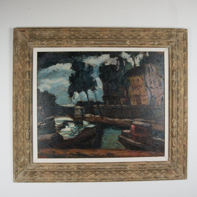 E. Weinmann, Pont Neuf, 20th Century, Oil Painting, Framed For Sale - Image 6 of 6