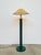 Green Lacquered Metal Floor Lamp with Gold Lampshade, 1980s For Sale - Image 4 of 11