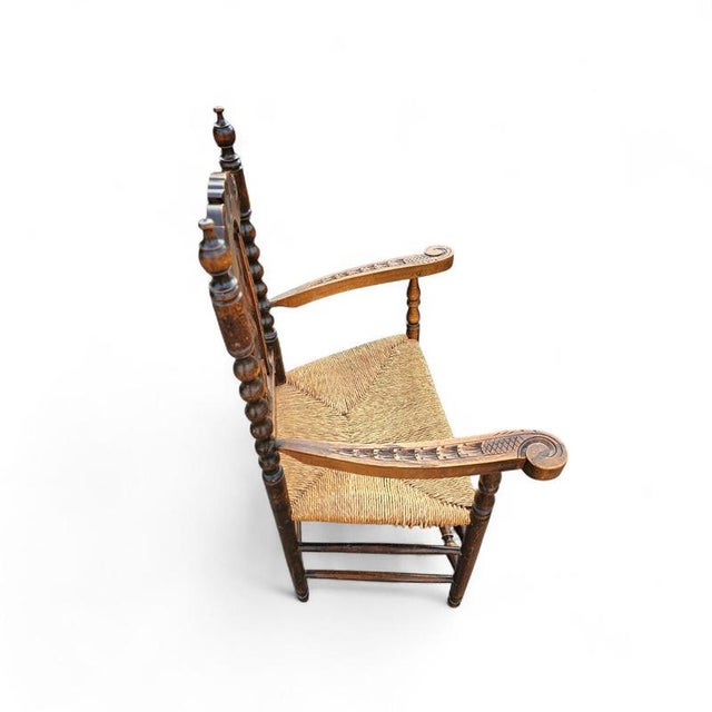 Ornate Wood Bobbin Wicker Dining Chairs, Set of 6 For Sale - Image 14 of 18
