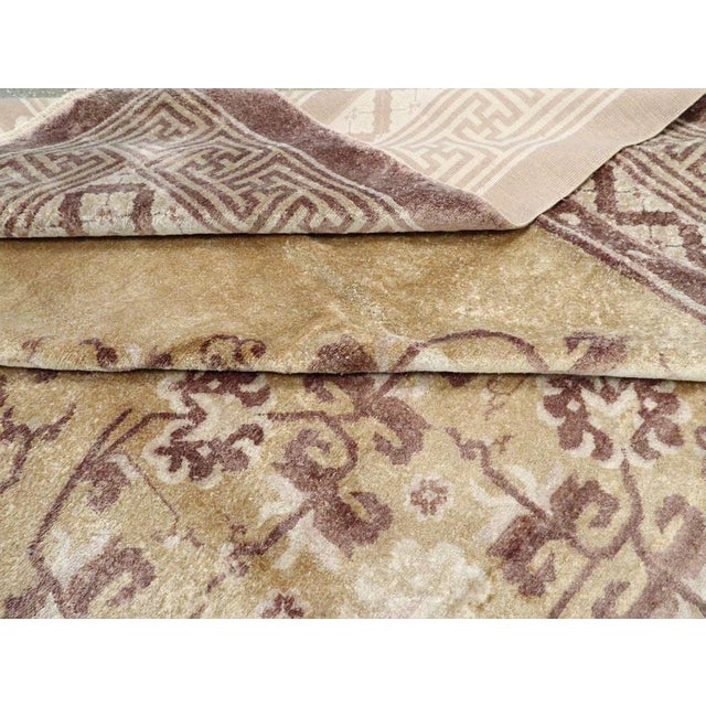 Galerie Shabab Collection Mid-20th Century Vintage Silk Chinese Rug For Sale - Image 9 of 9