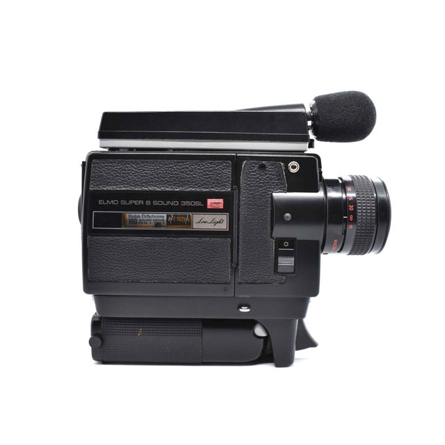 Mid 20th Century Elmo Super 8 Sound 350sl Macro Movie Camera With Telescoping Microphone and Original Kodak Film For Sale - Image 4 of 11