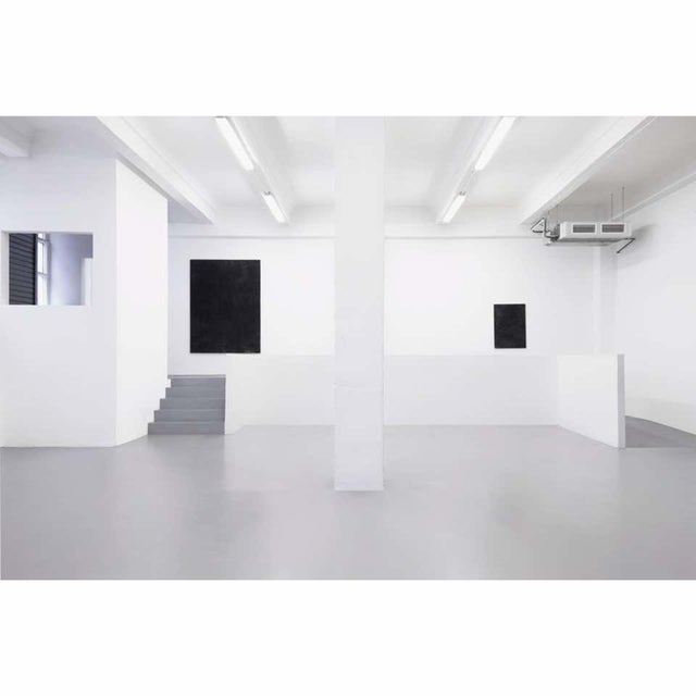 Enrico Dellatorre, Large Abstract Paintings, Charcoal on Linen, Set of 2 For Sale - Image 15 of 17