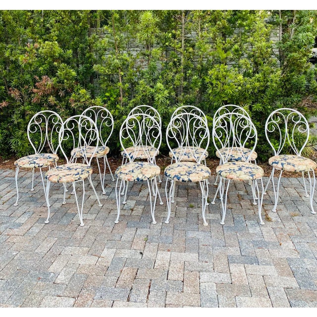 Fantastic midcentury French bistro chairs. Vintage & very charming ready for new upholstery to match your decor. White and...