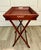 Chinoiserie Vintage Faux Bamboo Folding Butler's Tray Table With Woven Cane Tray For Sale - Image 3 of 14
