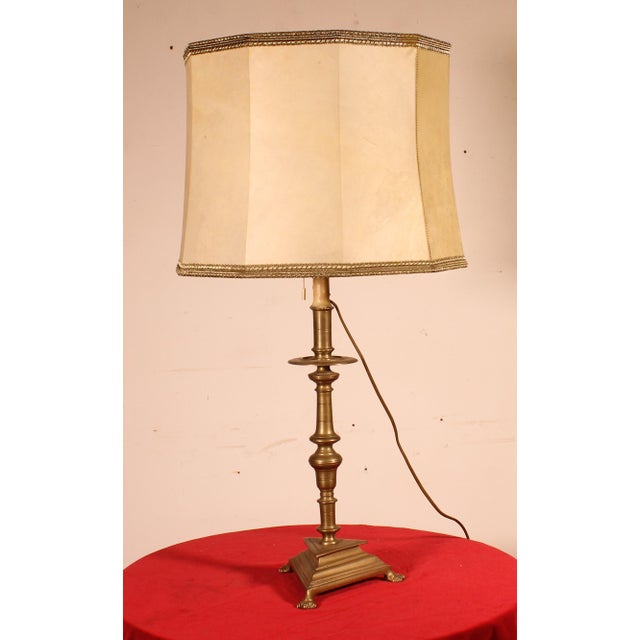 Antique Bronze Table Lamp, 1600s For Sale - Image 4 of 11