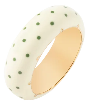 Miriam Salat 70s Resin Pin Up Resin Sterling Silver Bangle 70s style