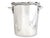 Late 19th century French silverplate ice bucket featuring a classic tapered cylindrical form with softly undulating rim...