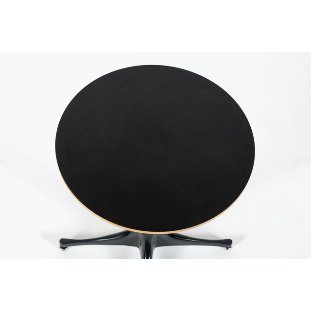 Black Mid Century George Nelson Pedestal Side Table for Herman Miller Black Laminate For Sale - Image 8 of 12