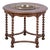 Danish Circular Stained Oak Coffee Table with Brass Bowl, 1960s For Sale