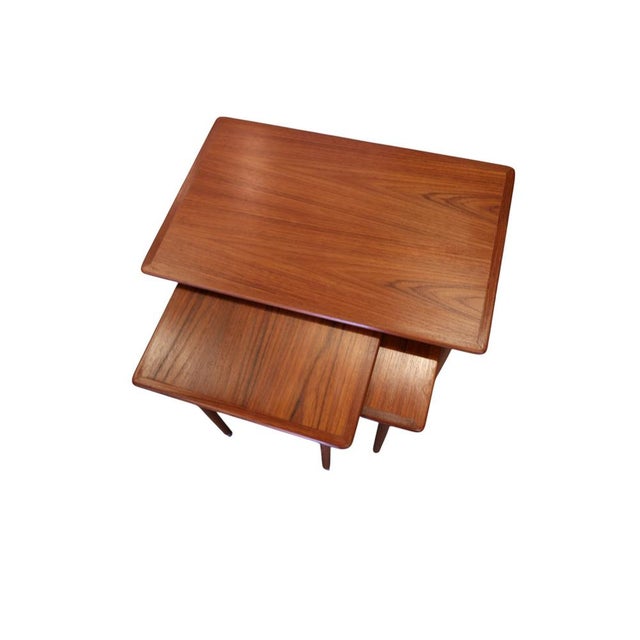 Vintage Danish Nesting Tables, 1960s, Set of 3 For Sale - Image 4 of 16