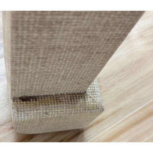 Vintage Ming Leg Grasscloth Wrapped Coffee Table For Sale - Image 10 of 11