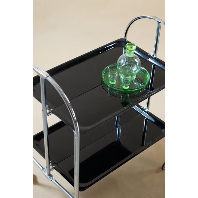 Folding Serving Trolley, Czechoslovakia, 1970s For Sale - Image 4 of 11
